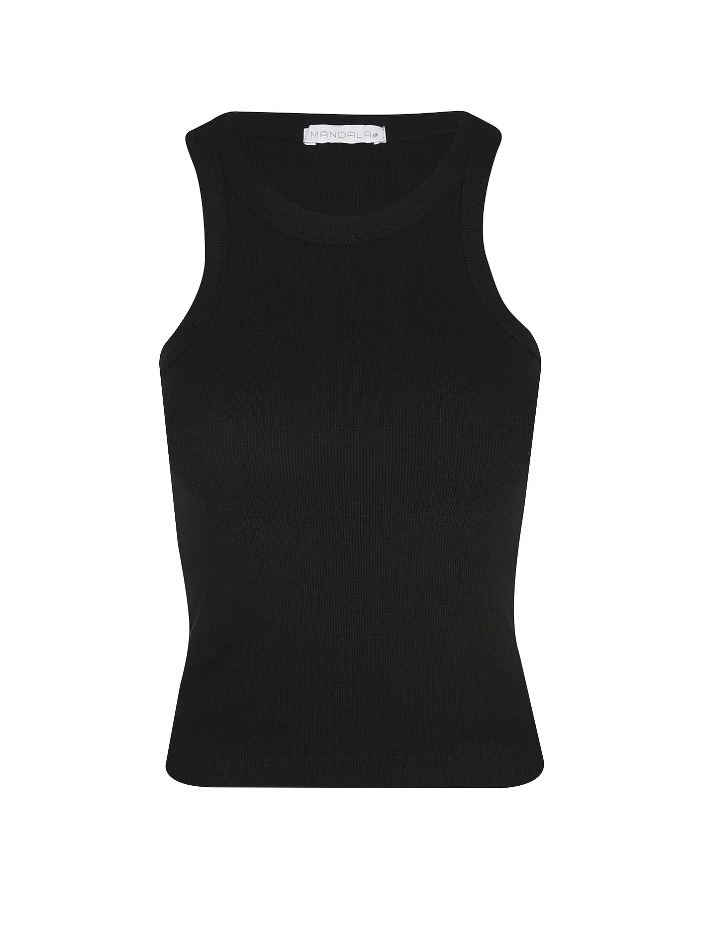MANDALA | Damen Yoga Tank Boy Top | schwarz